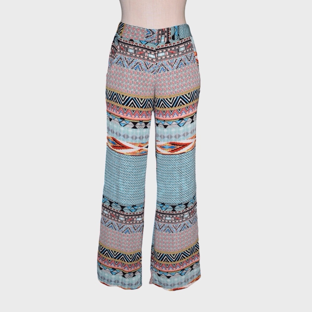 A. Byer Boho Geometric Print Wide Leg Pants